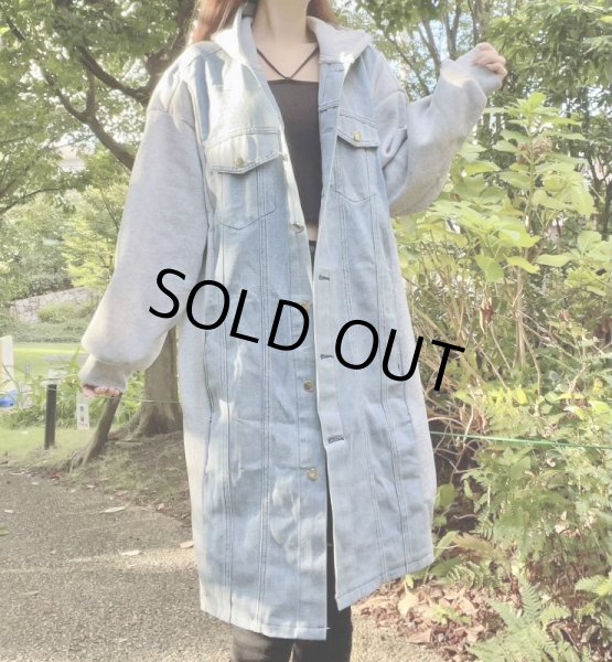 画像2: ロングデニムジャケット (2)