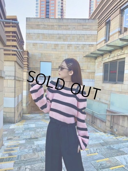 画像3: ボーダーデザインニット (3)