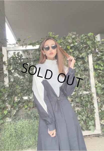 画像3: カジュアルバイカラーワンピース (3)