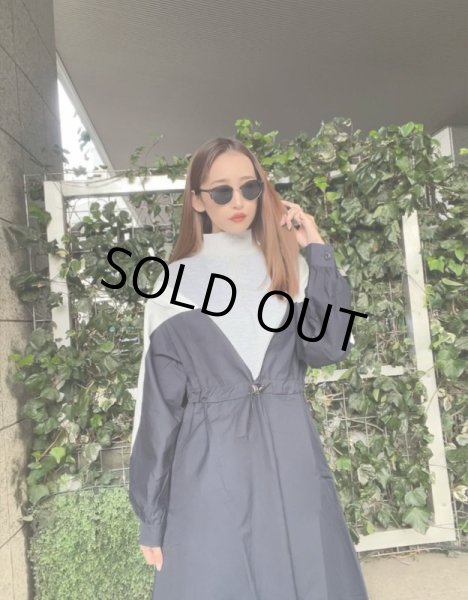 画像9: カジュアルバイカラーワンピース (9)