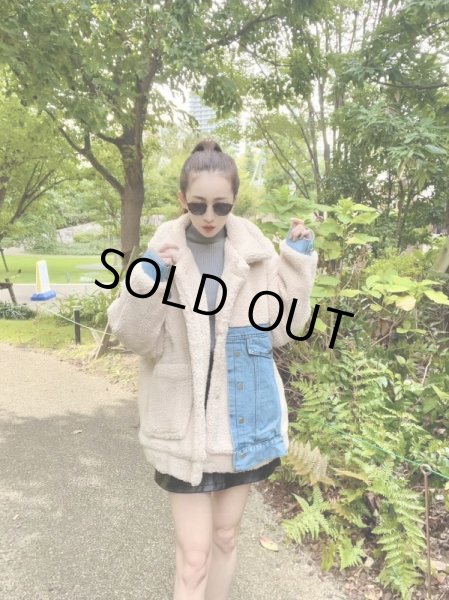 画像3: ボアデニムジャケット (3)