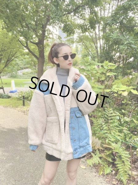 画像6: ボアデニムジャケット (6)