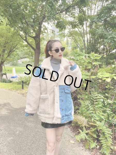 画像4: ボアデニムジャケット (4)