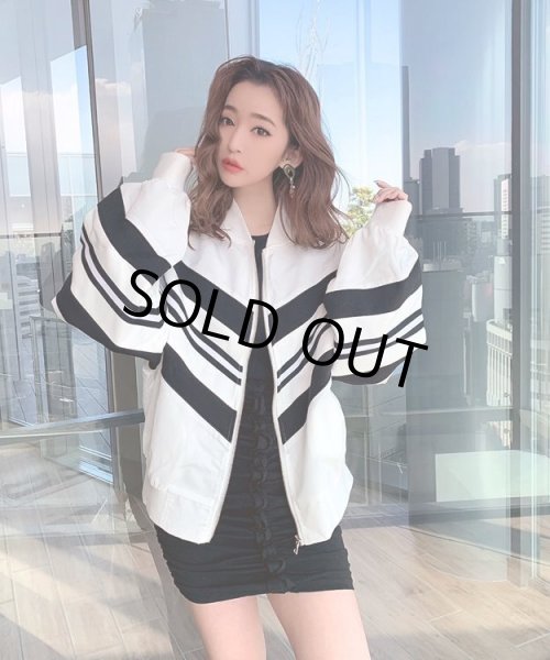 画像4: 配色ラインブルゾン (4)