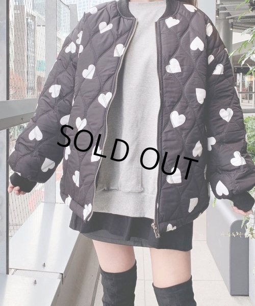画像4: ハートキルティングブルゾン (4)