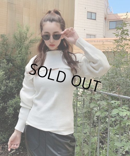 画像2: フロントレイヤードニット (2)