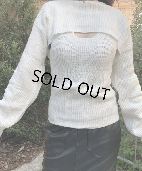 画像4: フロントレイヤードニット (4)