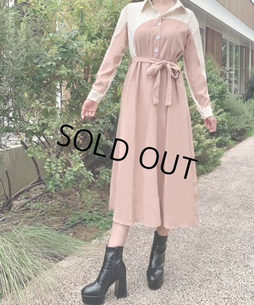 画像4: 切替シャツワンピース (4)