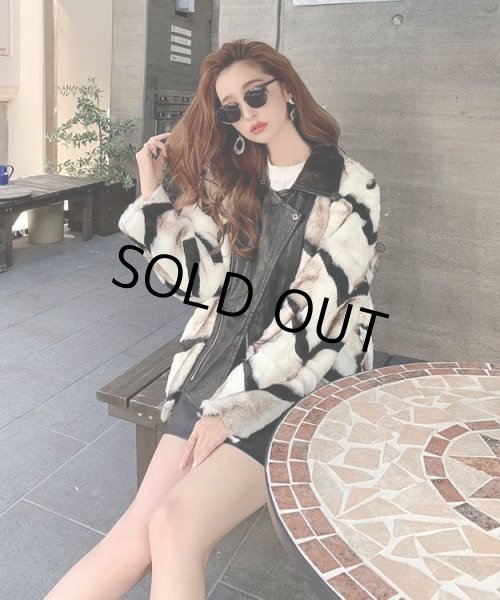 画像8: ファーライダースジャケット (8)