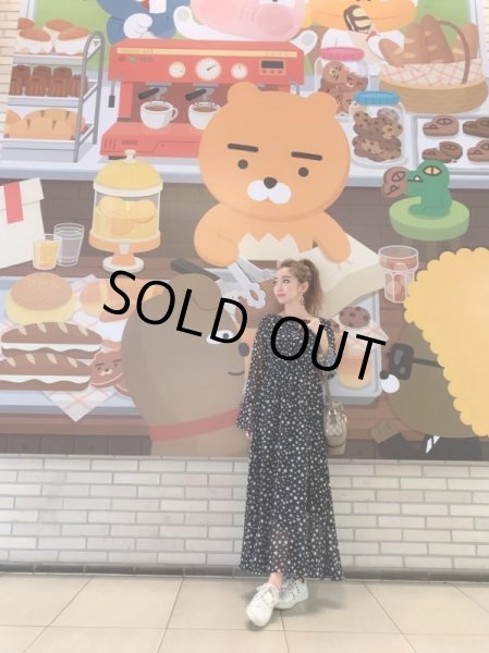 画像9: 星柄シフォンロングワンピース (9)