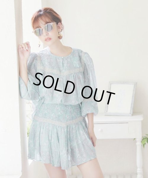 画像6: シアーペイズリーリーフ柄セットアップ (6)