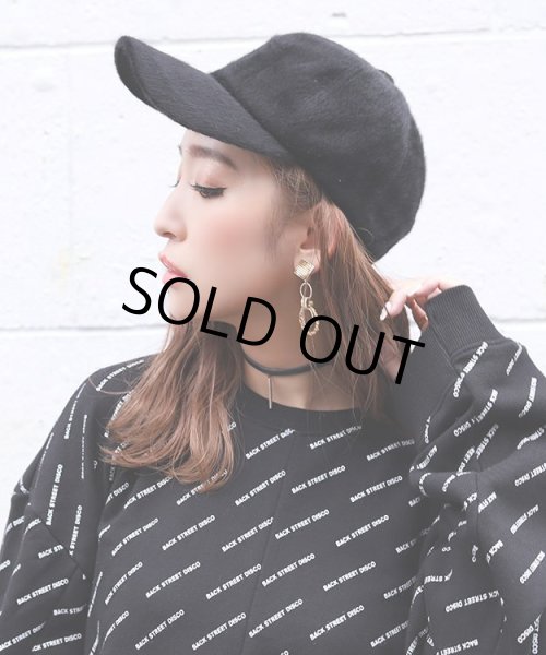 画像2: 革ベルト付きファーキャップ | ブラック (2)