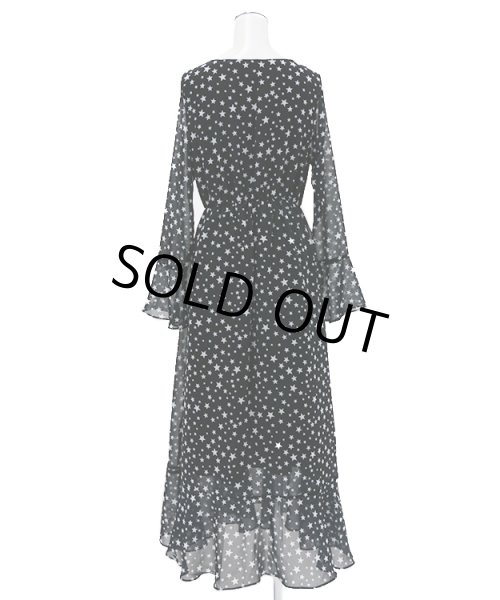 画像6: 星柄シフォンロングワンピース (6)