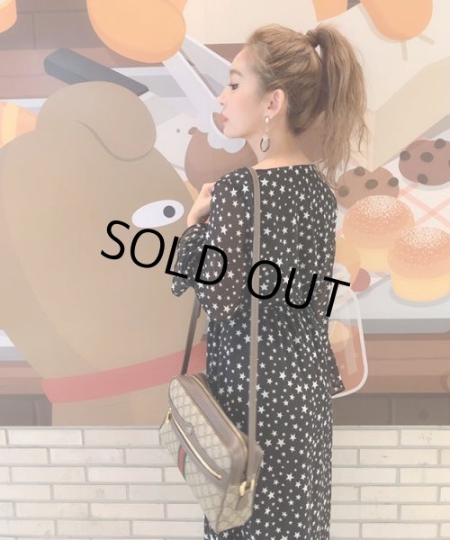 画像2: 星柄シフォンロングワンピース (2)