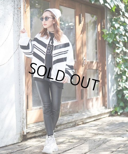 画像9: 配色ラインブルゾン (9)