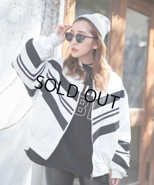 画像18: 配色ラインブルゾン (18)