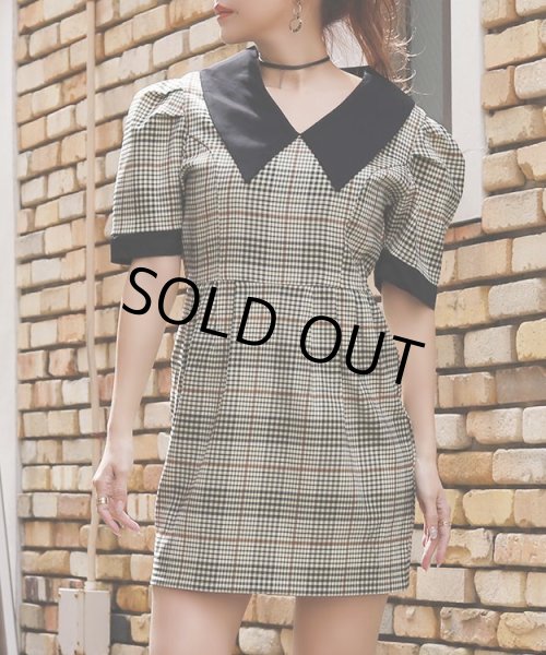 画像3: チェック柄ミニワンピース (3)