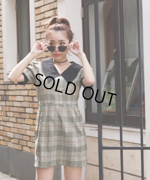 画像5: チェック柄ミニワンピース (5)