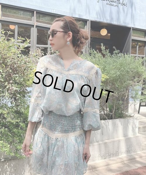 画像4: シアーペイズリーリーフ柄セットアップ (4)