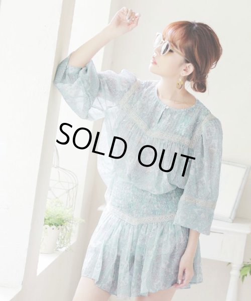 画像10: シアーペイズリーリーフ柄セットアップ (10)