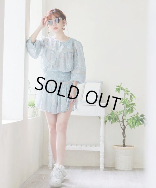 画像8: シアーペイズリーリーフ柄セットアップ (8)