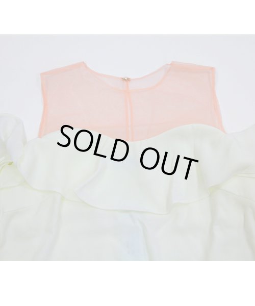 画像13: オフショル風ブラウスxラップキュロットセットアップ (13)