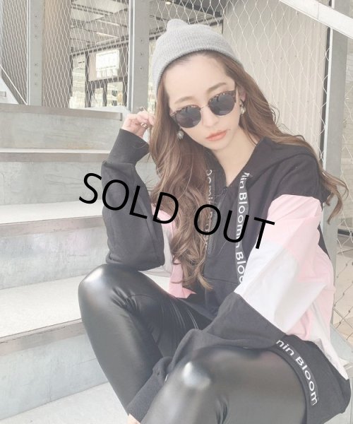 画像15: ネオンパネルハーフジップフーディー (15)