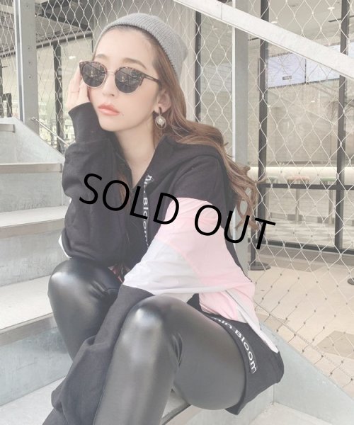 画像13: ネオンパネルハーフジップフーディー (13)