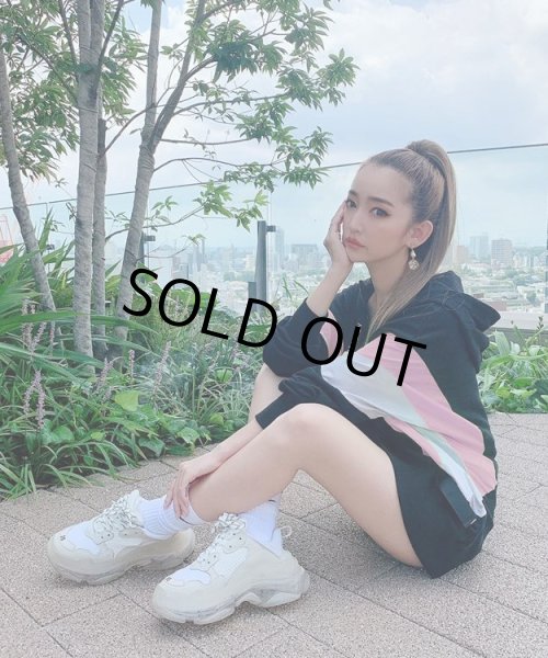 画像7: ネオンパネルハーフジップフーディー (7)