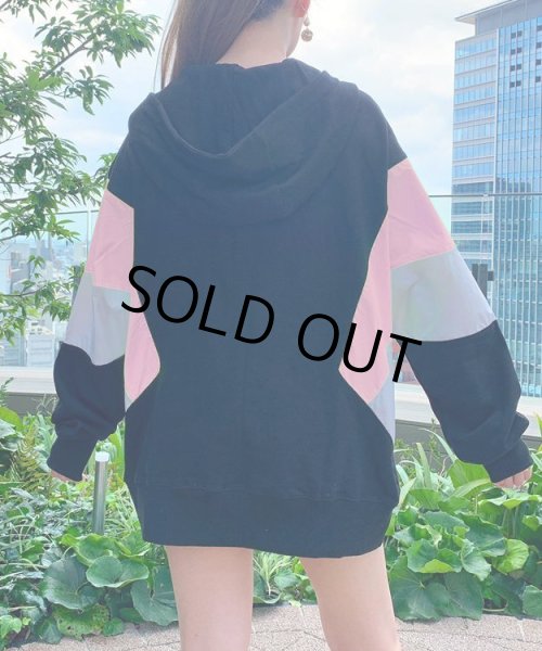 画像9: ネオンパネルハーフジップフーディー (9)