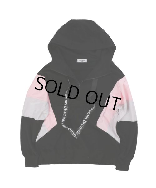 画像10: ネオンパネルハーフジップフーディー (10)