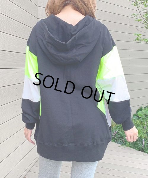 画像10: ネオンパネルハーフジップフーディー (10)