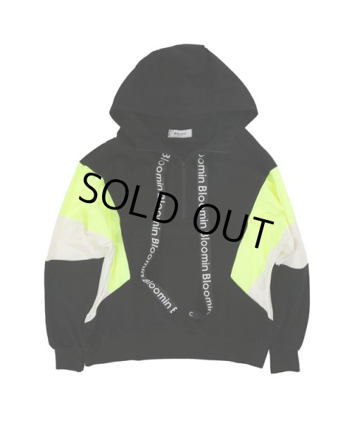 画像11: ネオンパネルハーフジップフーディー (11)