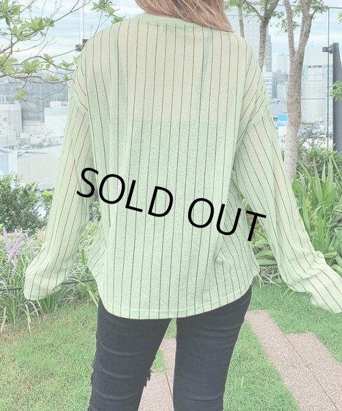画像7: ストライプシアーカットソー (7)