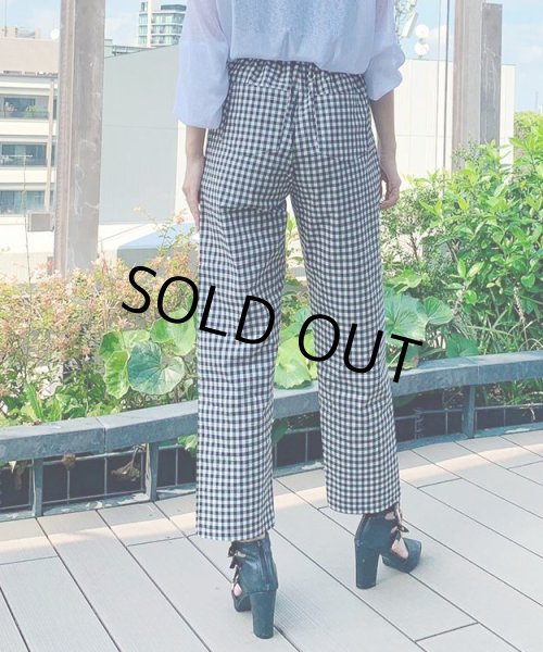 画像5: チェック柄ハイウエストパンツ (5)