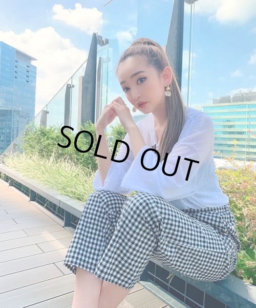 画像7: チェック柄ハイウエストパンツ (7)