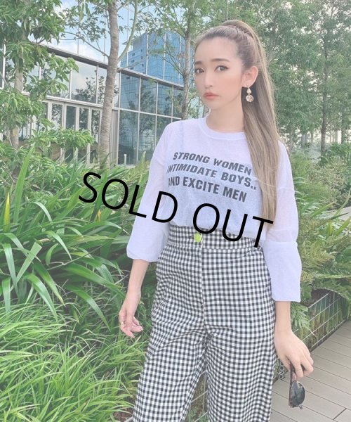 画像8: チェック柄ハイウエストパンツ (8)