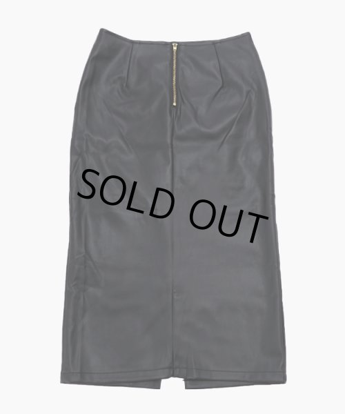 画像11: フェイクレザーペンシルスカート (11)